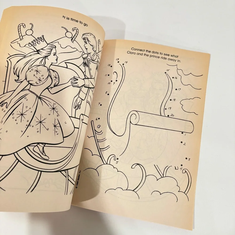 Vintage 1996 Barbie Dance the Nutcracker Golden Books Coloring Activity Book